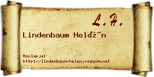 Lindenbaum Helén névjegykártya
