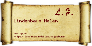 Lindenbaum Helén névjegykártya